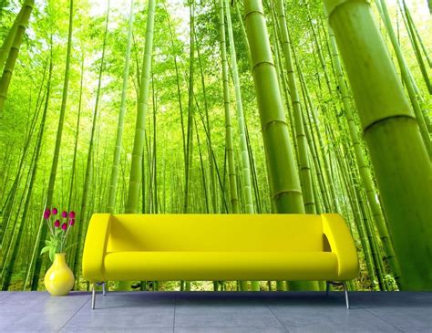 Removable Wallpaper Mural Peel And Stick Bamboo Forest Removable