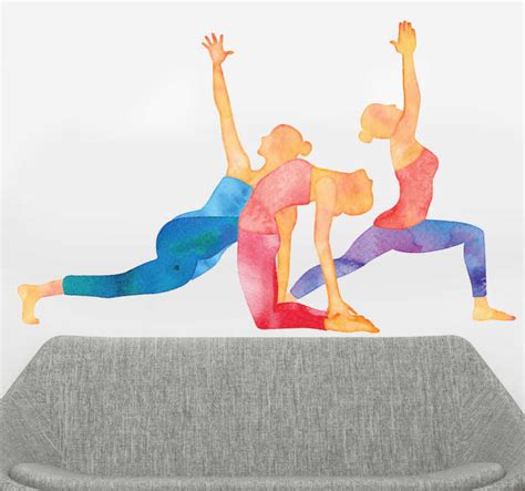 Yoga Postures Wall Decor Tenstickers