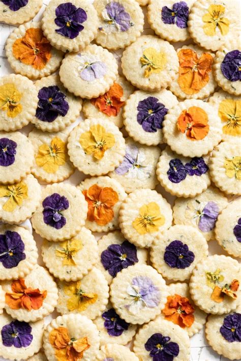 Edible Flower Cookies Two Cups Flour