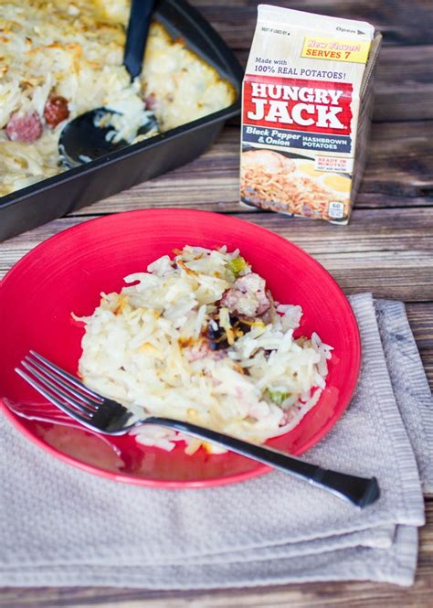 Rice, corn, rotel diced chilies, chili beans and kielbasa. Kielbasa Sausage Hashbrown Dinner Casserole | Daily Dish ...