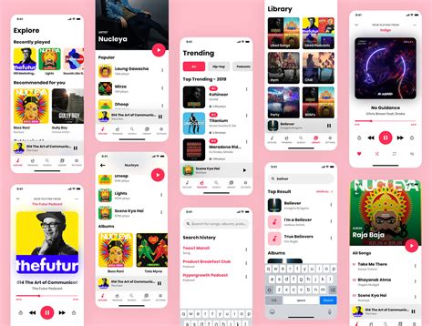 Music App Ui Kit All Screens By Unmesh Gite On Dribbble