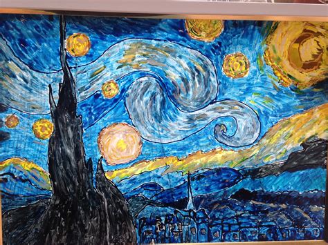 The Starry Night By Vincent Van Gogh Reproduction Stained Glass