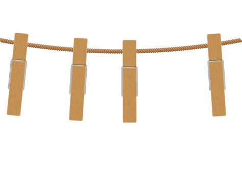 Wooden Clothespins On Rope Vector Illustration 489232 Vector Art At