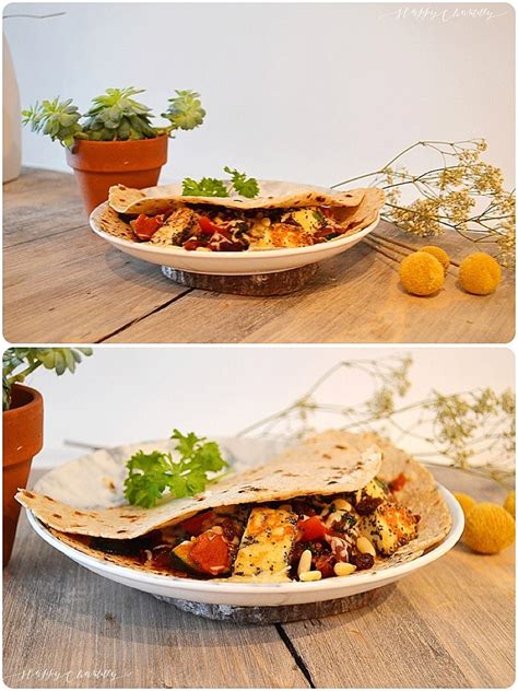 * verrines froides ( * mousses de légumes, de chèvre, coulis de bettrave, d'avocat,.) * roulés de légumes (un roulé non sucré avec légumes en cubes et sauce béchamel) Ma recette de fajitas végétarienne - Happy Chantilly