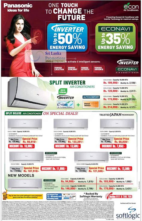 Latest ac online offers & deals for buying air conditioner. Panasonic Air Conditioners Softlogic Promotion Offers 19 ...