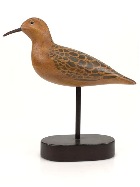 Sold Price Shore Bird Buff Breasted Sandpiper Wood Carving Invalid