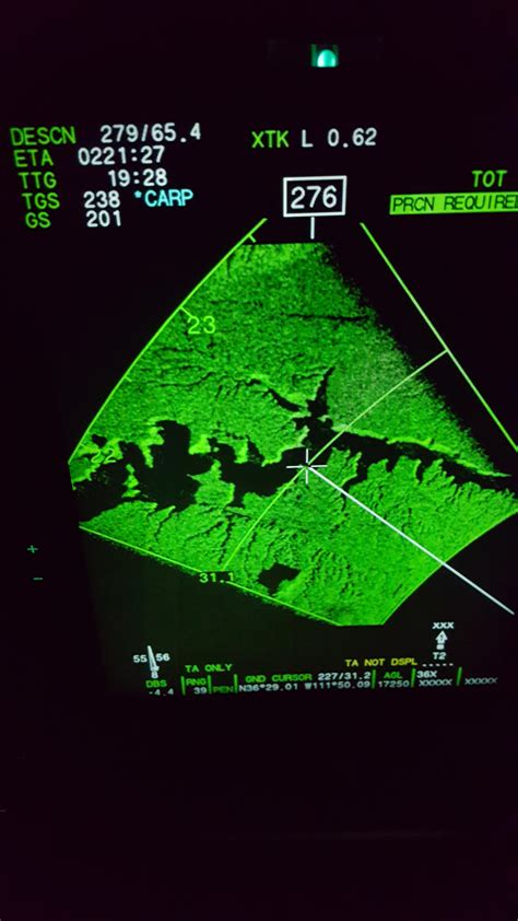 I used my ground mapping radar in the C-130J to map the Grand Canyon