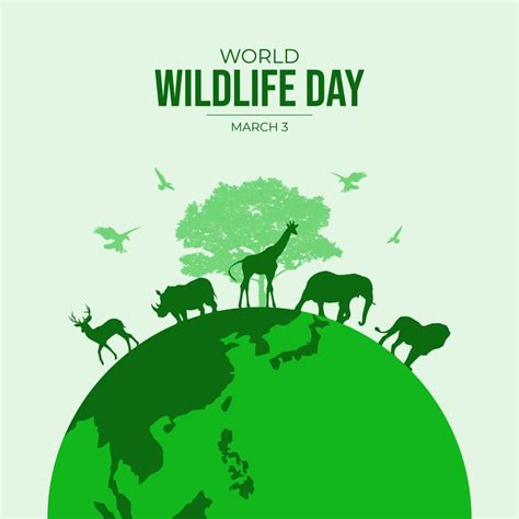 World Wildlife Day Background 20490483 Vector Art At Vecteezy