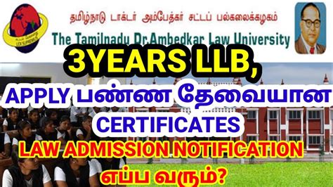 Tndalu Law Admission 2021 2022llb Law Degree Course Needs