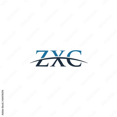 Vetor De Initial Letter Zxc Overlapping Movement Swoosh Horizon Logo