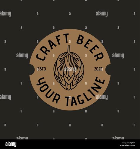 Craft Beer Emblem Label Vintage Design Template Brewing Logo Design