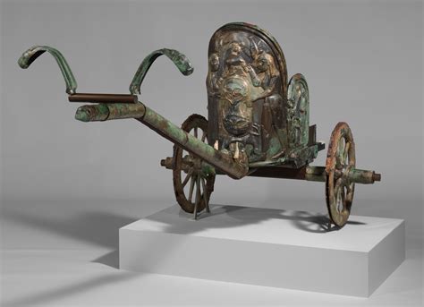 Bronze Chariot Inlaid With Ivory Etruscan Archaic The