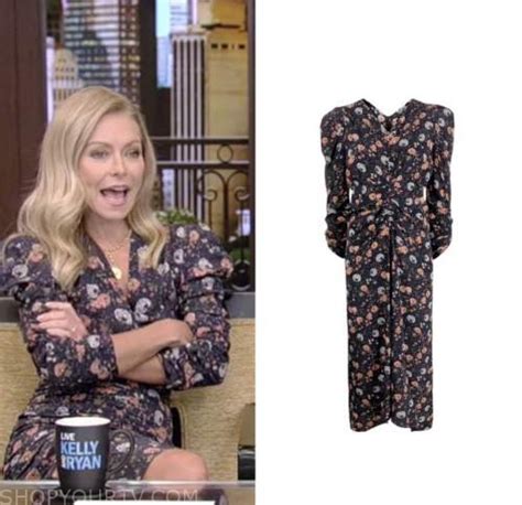 Live With Kelly And Ryan September 2022 Kelly Ripas Blue Floral Puff
