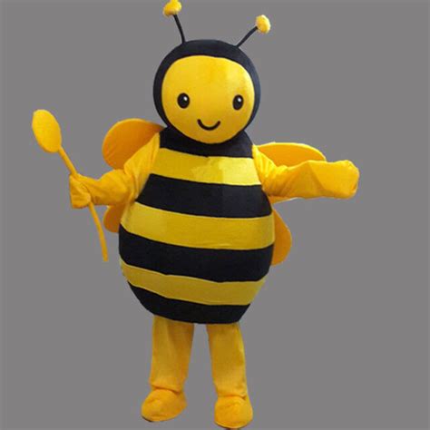 Hot Bee Mascot Costumes Honeybee Cartoon Cosplay Dress Outfits Free Ems