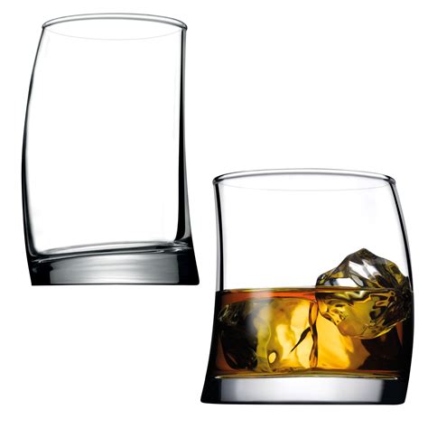 Pasabahce Penguen Modern Curved Drinking Glasses Juice Whisky Dining