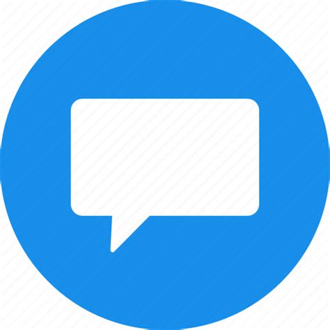 Blue Chat Chatting Circle Comment Message Icon