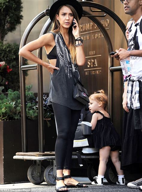 Jessica Alba Puts On A Sideshow As She Steps Out In Cutaway Top On Outing With Daughter Haven