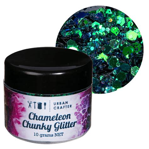 Urban Crafter Chameleon Chunky Glitter Green Royal Blue 10g