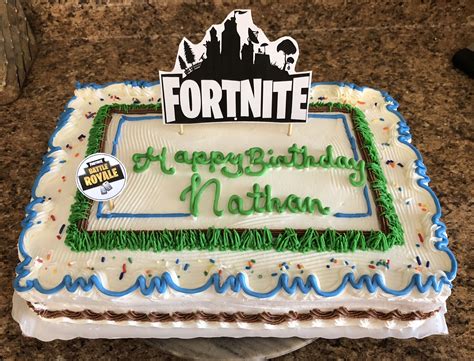Super Simple Fortnite Cake Basic Decoration With Fortnite Print Outs