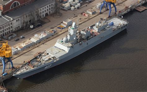 The New Russian Gorshkov Class Frigate On Its Way To The Sea Trials