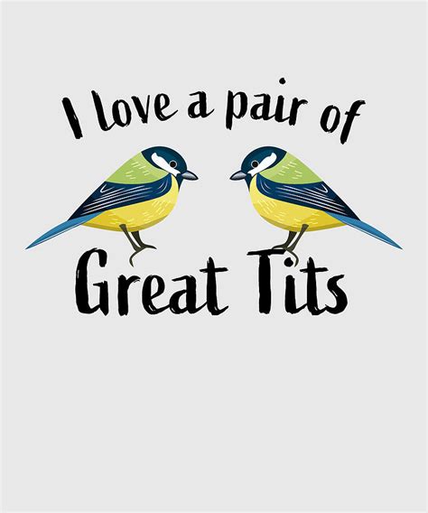 Pair Of Great Tits Bird Watching T Digital Art By P A Fine Art