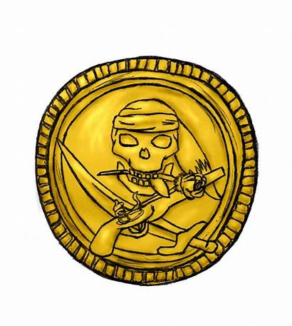 Coins Coin Gold Clip Clipart Pirate Cartoon