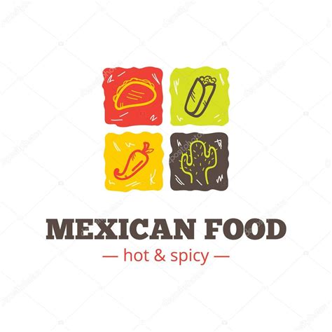 Vector Colorful Mexican Food Logo Mexican Restaurant Logo Fast Food