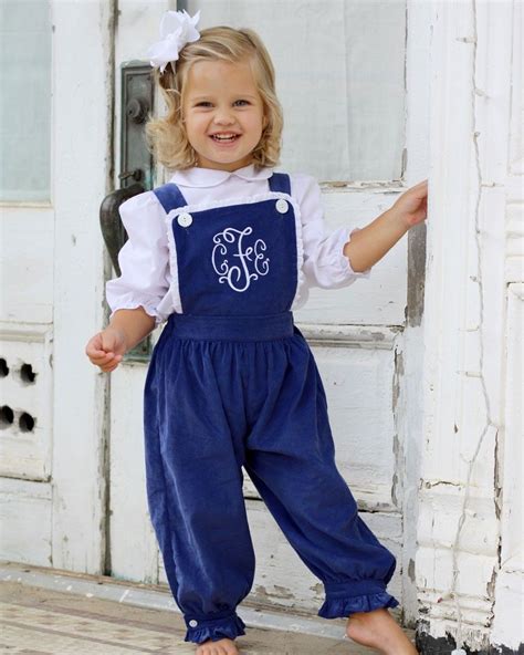 Navy Corduroy Overalls Smockingbird Kids Outfits Classic Baby