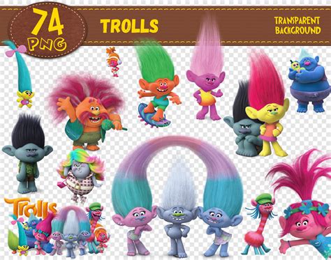 Trolls Clipart Trolls Characters Trolls Png Printable Etsy