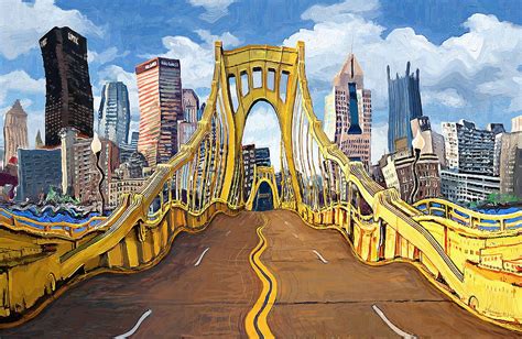 Sixth Street Bridge Pittsburgh Painting By Frank Harris Pixels