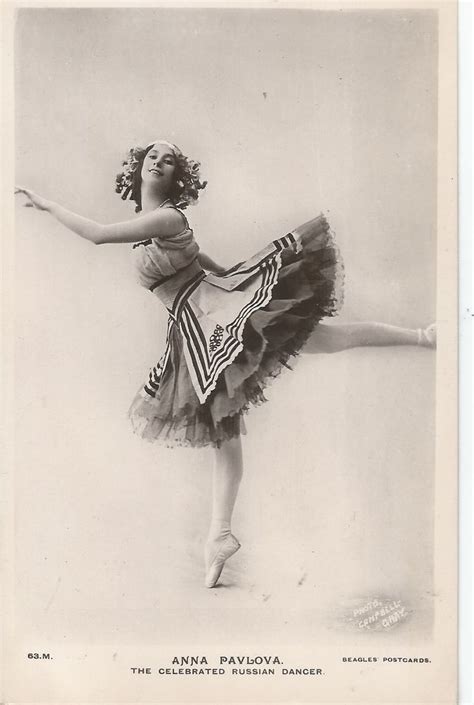Anna Pavlova Russian Ballet Dancer Old Photo Postcard 1900s From Collection Anna Pavlova