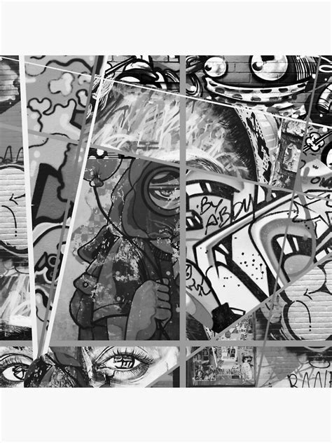 Crazy Graffiti Art Black And White Abstract Pop Art Street Art Comic