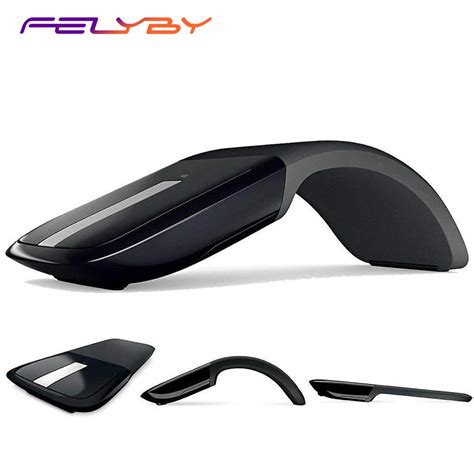 Felyby K2 Folding Mouse Arc Touch Wireless Mouse Optical Mice With Usb