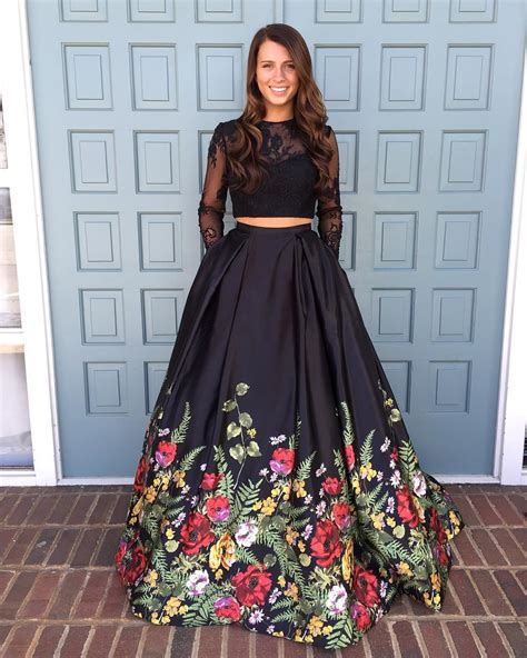 We did not find results for: Two Piece Prom Dress,Black Floral Long Prom Dress, Long ...