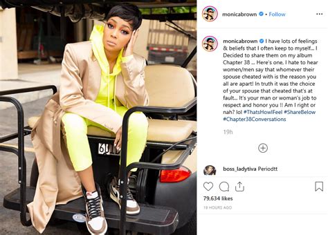 I Knew He Cheated Fans Claim Monica Brown Hinted At Infidelity In