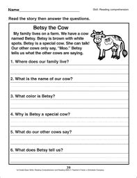 Each historical passage has themes and language appropriate for beginning readers, followed by questions asking the students to recall information that. Image result for picture comprehension for grade 1 ...