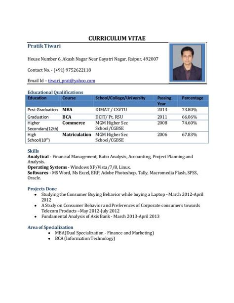 Resume Samples Pdf India