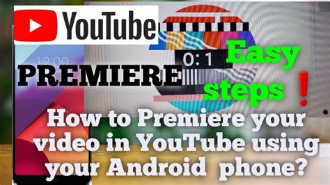 How To Scheduled Premiere On Youtube Using Android Phone Youtube