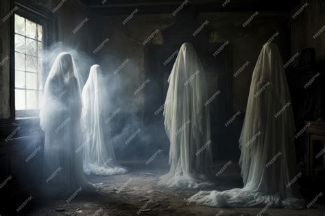 Premium AI Image | Haunting Abandoned Mansion with Ghostly Figures