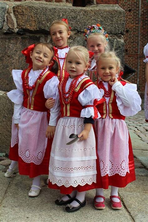 Folk Costumes From The Region Of Spisz Southern Poland The Girl With The Flower Wreath In The