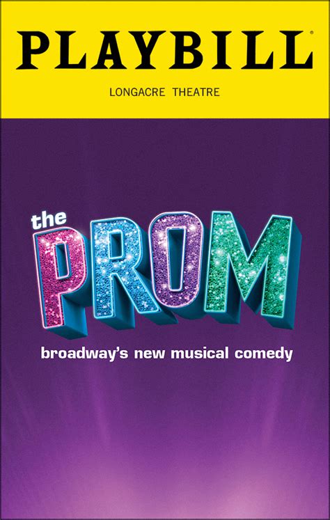 The Prom Broadway Longacre Theatre 2018 Playbill