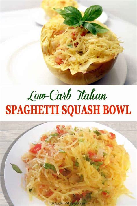 Italian Spaghetti Squash Bowl 2 Cookin Mamas