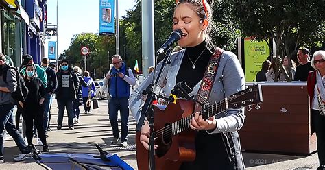Unsigned Singer Allie Sherlock Covers Adeles “skyfall” On The Streets Of Ireland Variety Show