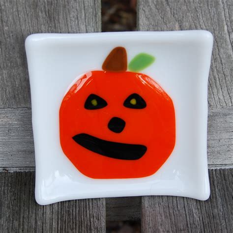 Halloween Pumpkin Fused Glass Dish Firstlightglass Flickr