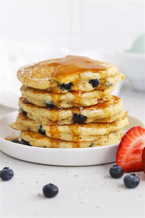 Fluffy Gluten Free Blueberry Pancakes One Lovely Life