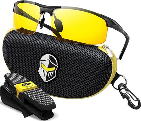 blupond night vision glasses for driving for men women yellow tint anti glare