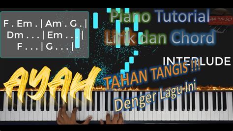 Ayah ku kirimkan doa semoga engkau tenang di alam syurga ayah kan ku ingat selalu pengorbanan yang telah engkau berikan. AYAH - Seventeen (Adi VirSO)Piano TUTORIAL Lirik - YouTube