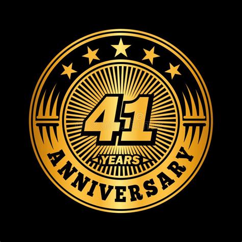 41 Years Anniversary Celebration 41st Anniversary Logo Design 41years