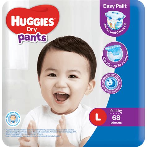 Huggies Dry Pants Large 68s Baby Diapers Walter Mart