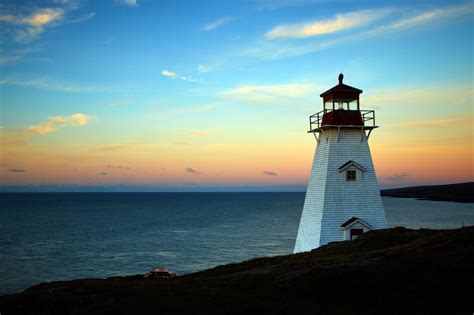 Coastal Lighthouse Sunset Royalty Free Stock Photo